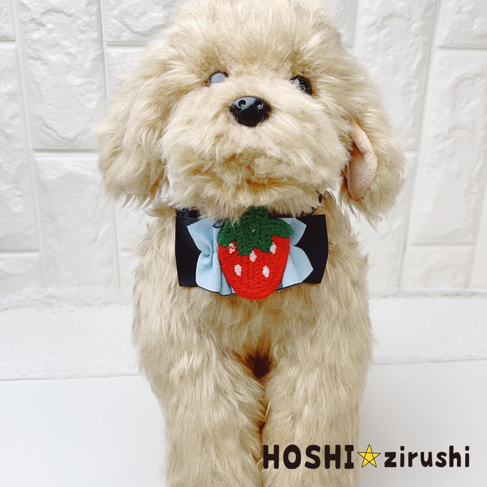 くしゅっとデニムのフルーツチョーカー【20個入り】 Pet choker Dog collar Pet ribbon Pet accessories