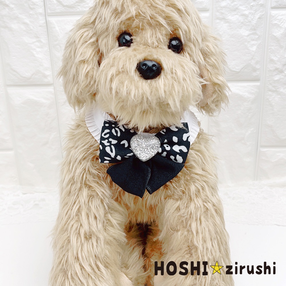 ヒョウ柄とナチュラルりぼんのコラボチョーカー【20個入り】 Pet