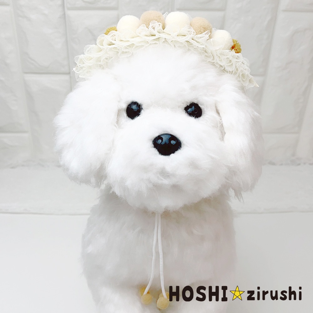 レースのガーリーヘアバンド【3個入り】　 Pet choker Dog collar Pet ribbon Pet accessories