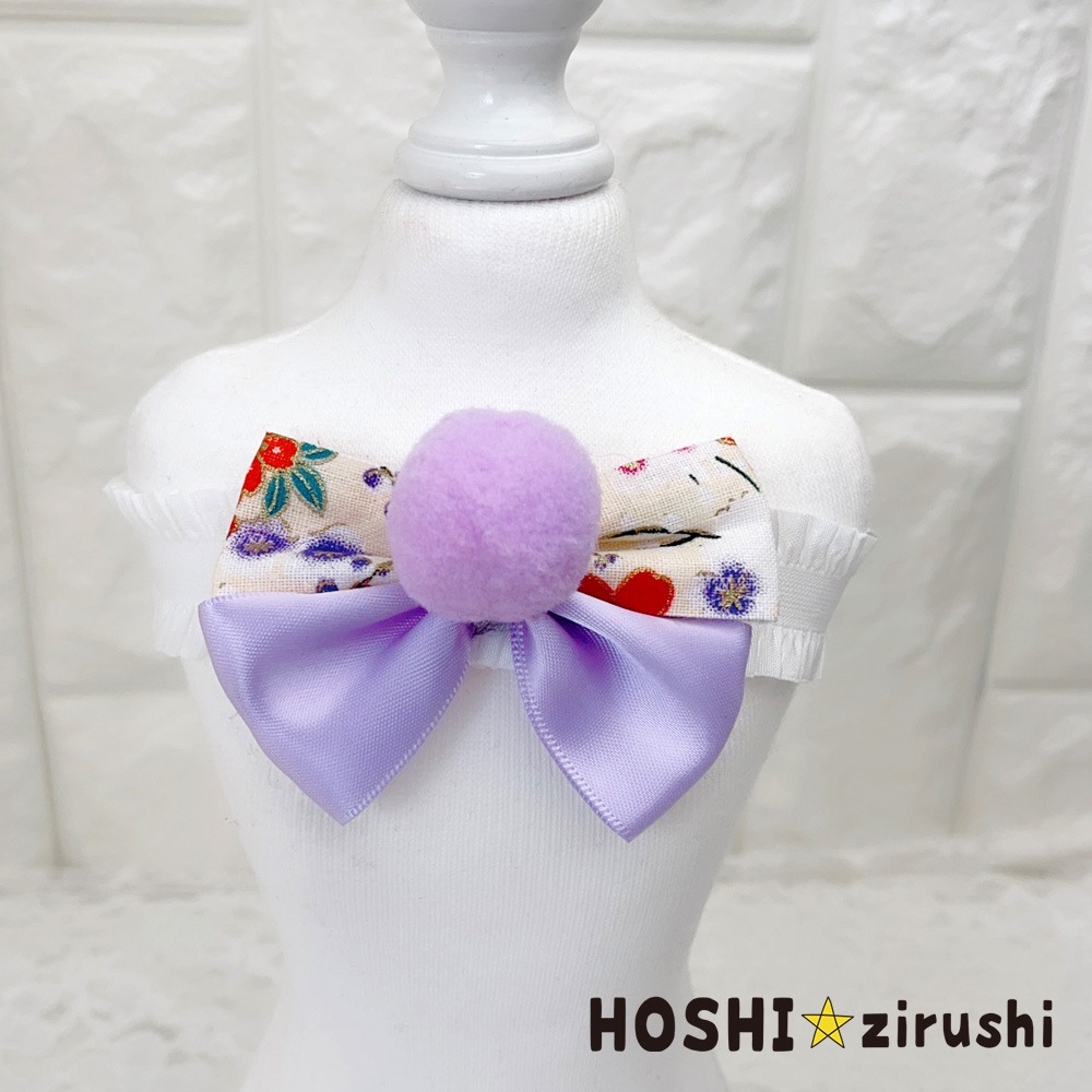 大きなポンポンがキュートなお正月チョーカー【20個入り】 Pet choker