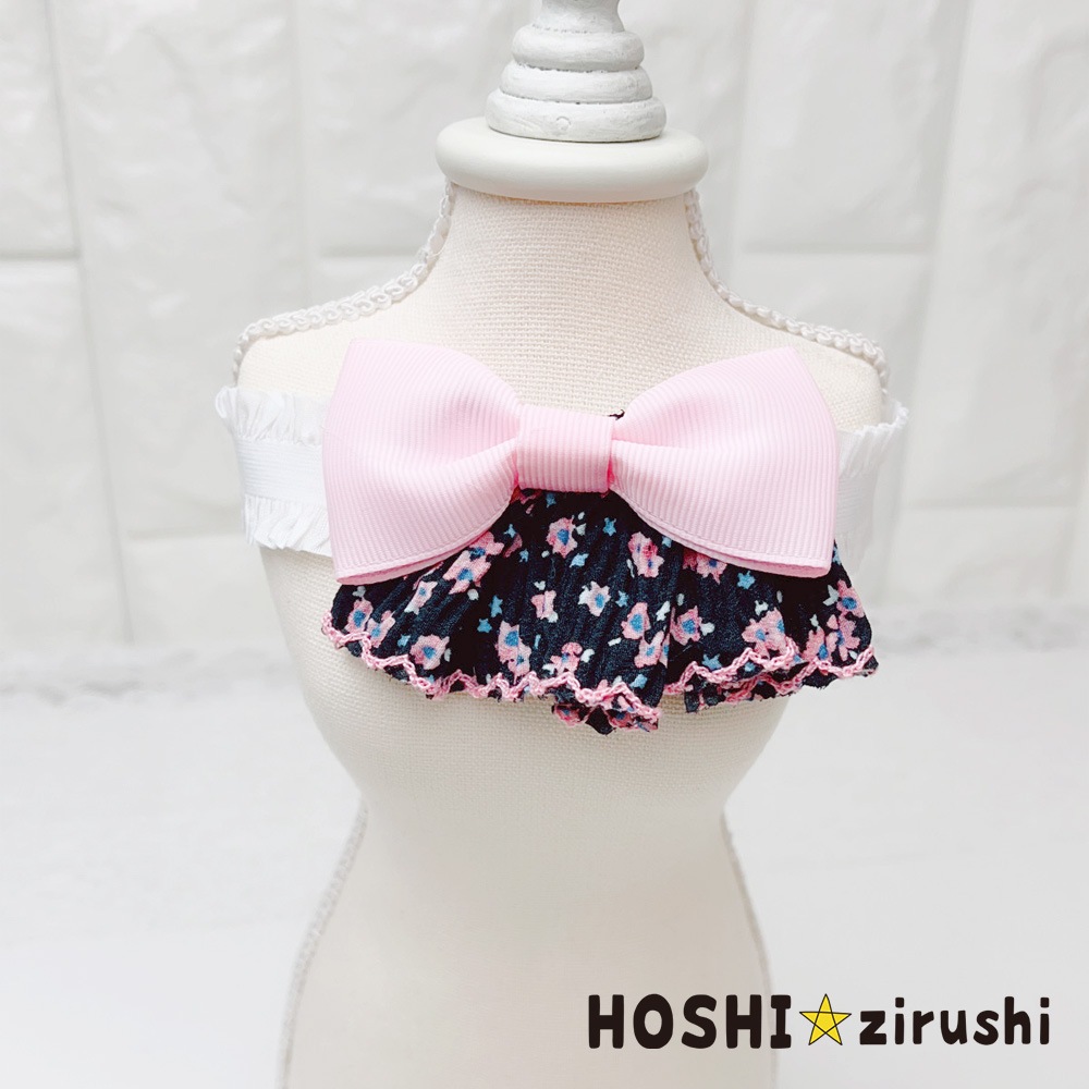 小花柄フリフリラブリーチョーカー【20個入り】 Pet choker Dog collar Pet ribbon Pet accessories