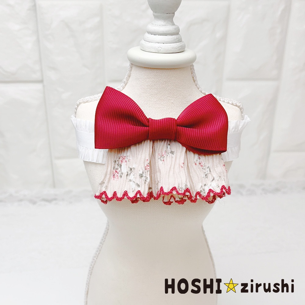 小花柄フリフリラブリーチョーカー【20個入り】 Pet choker Dog collar Pet ribbon Pet accessories