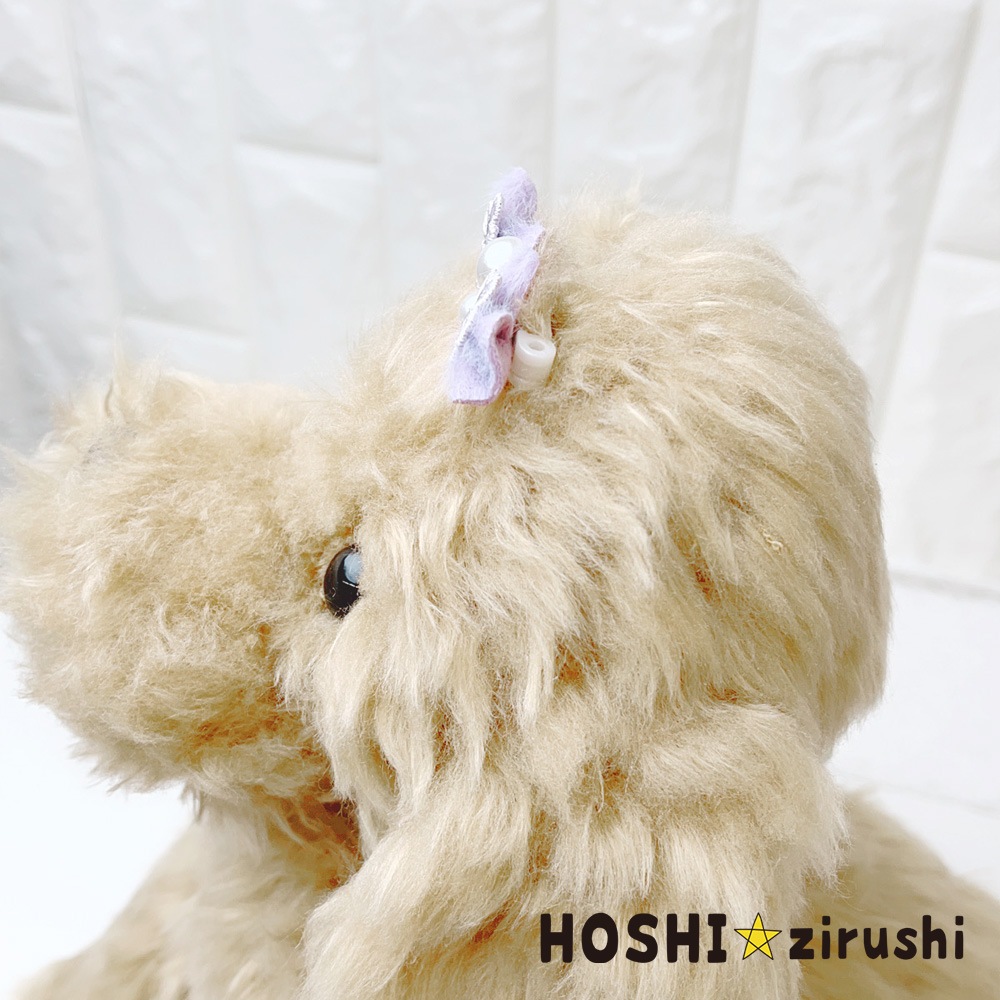 パールとお花のふわふわバレッタ【10個入り】★JDバレッタ使用★ラップ紙がいらない 短い毛でもオッケー!Pet choker Dog collar Pet ribbon Pet accessories