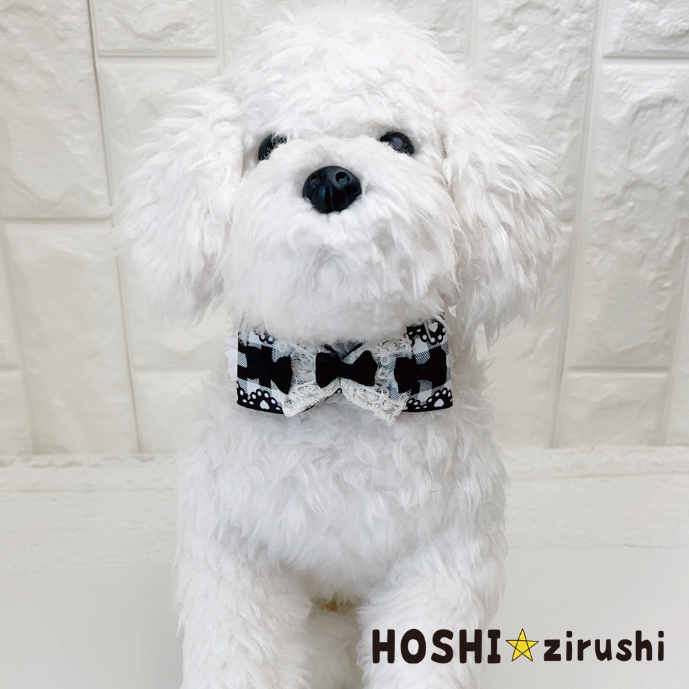 トリプルリボン付チェックチョーカー【20個入り】 Pet choker Dog collar Pet ribbon Pet accessories