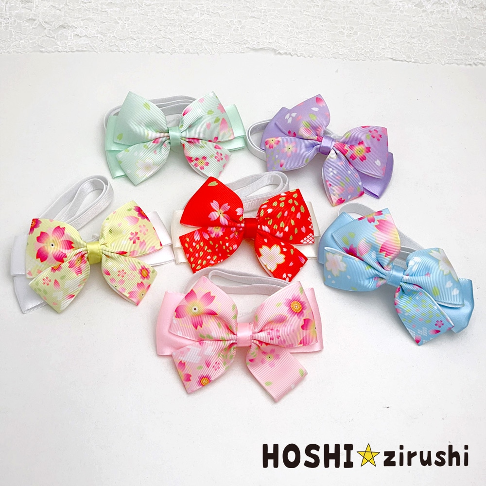 桜のそよ風チョーカー【20個入り】 Pet choker Dog collar Pet ribbon