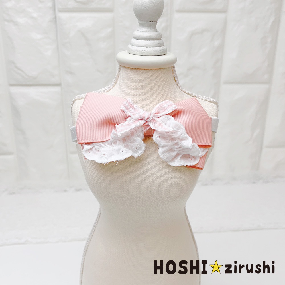 NA　トリミングチョーカー フレンチチェックのコットンフリルチョーカー【20個入り】 Pet choker