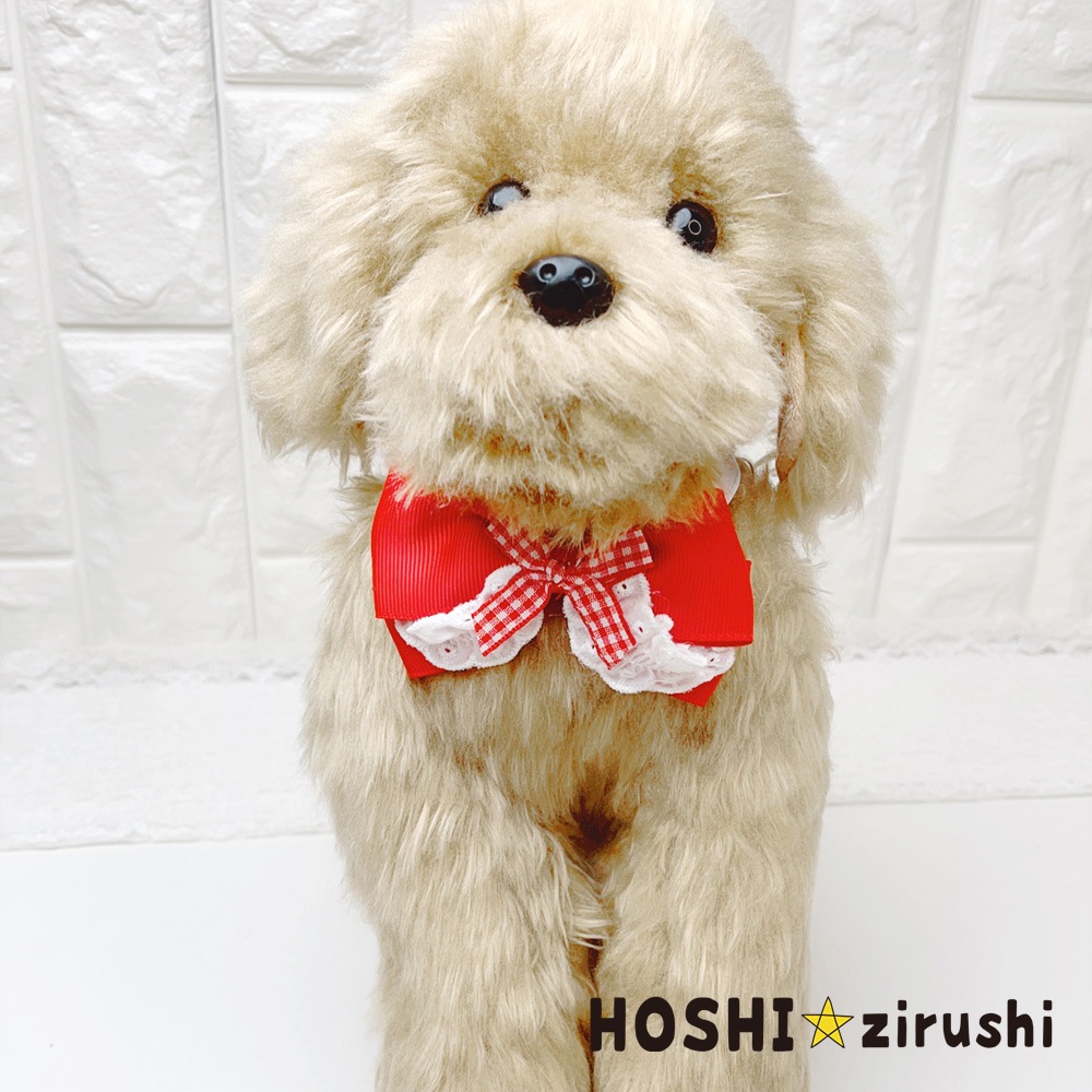 フレンチチェックのコットンフリルチョーカー【20個入り】 Pet choker