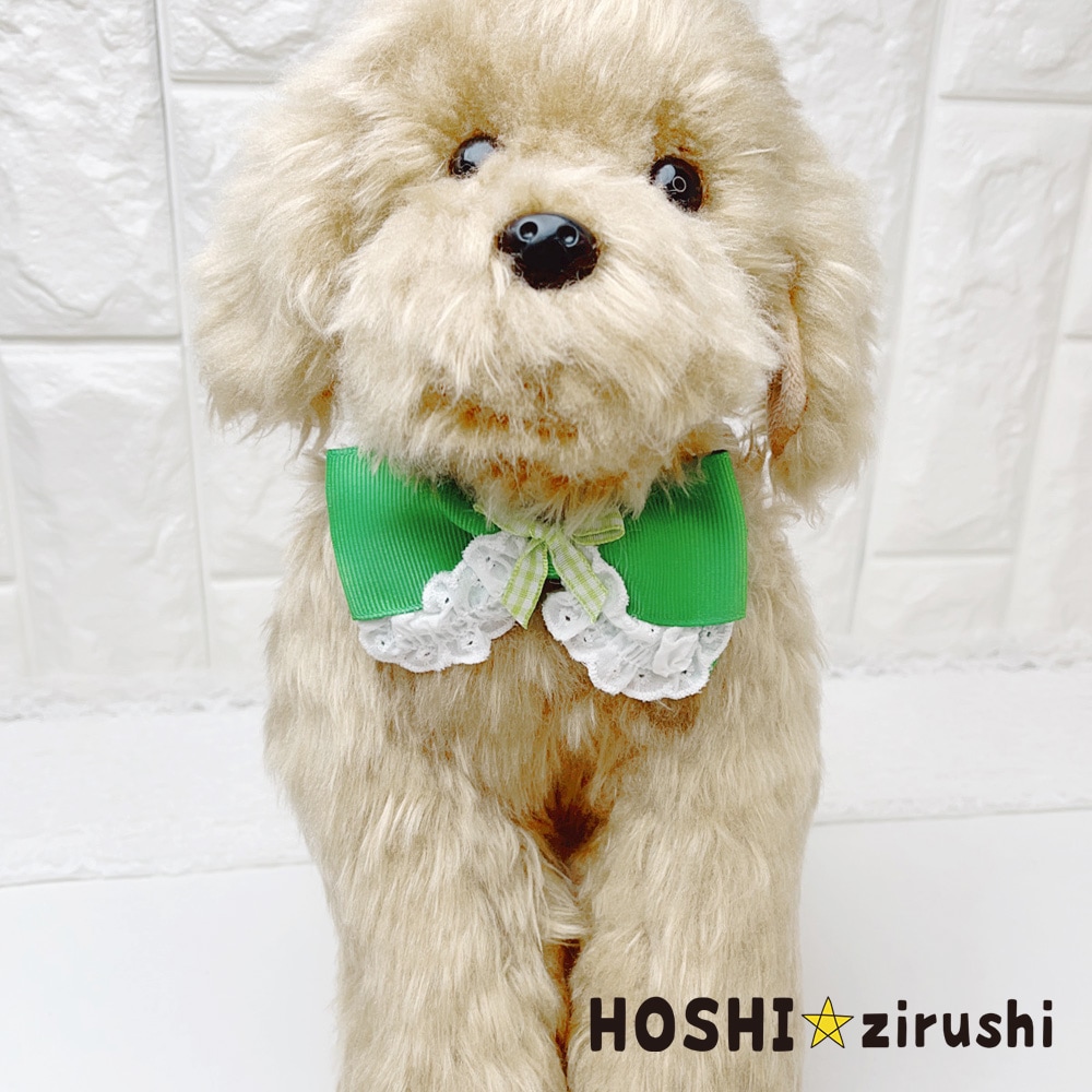 フレンチチェックのコットンフリルチョーカー【20個入り】 Pet choker