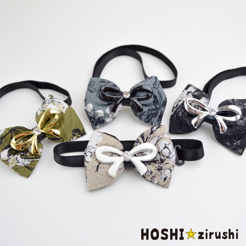 クールデザインのリボンビジューチョーカー【20個入り】 Pet choker Dog collar Pet ribbon Pet accessories