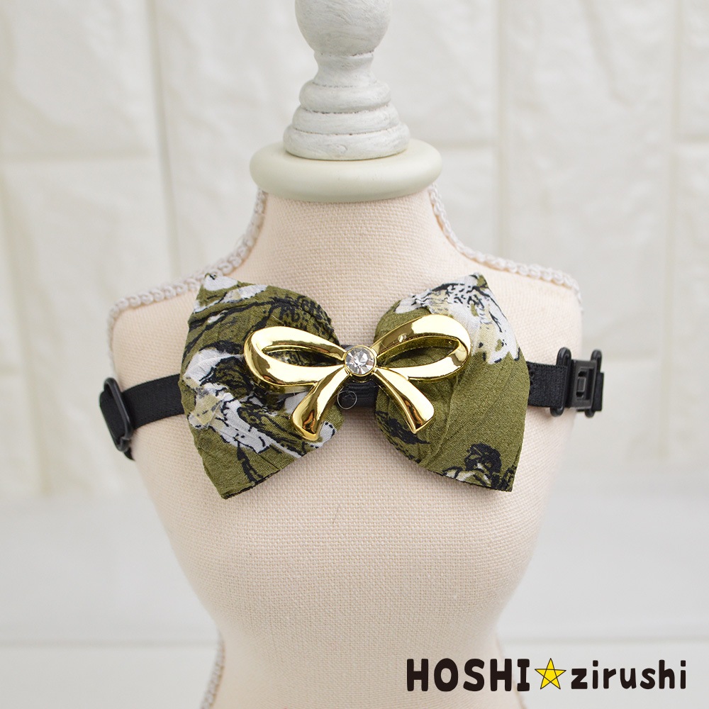 クールデザインのリボンビジューチョーカー【20個入り】 Pet choker Dog collar Pet ribbon Pet accessories
