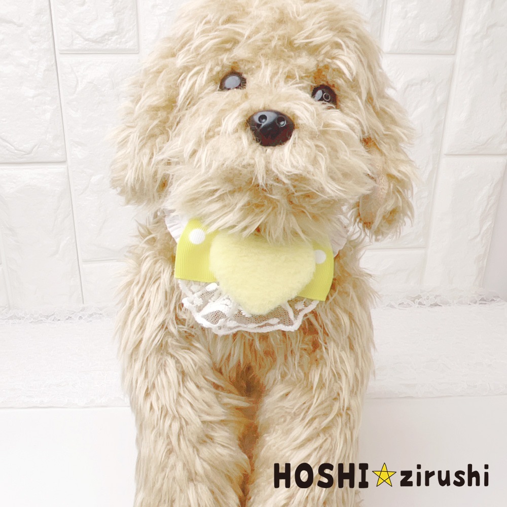 ふわふわハートのラブリーチョーカー【20個入り】 Pet choker Dog