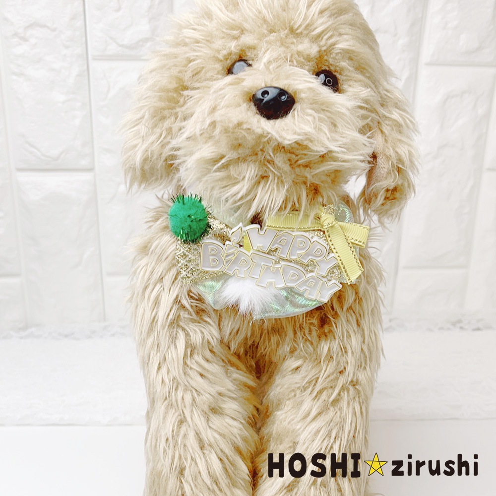 ぼんぼりのお誕生日チョーカー【20個入り】 Pet choker Dog collar Pet ribbon Pet accessories