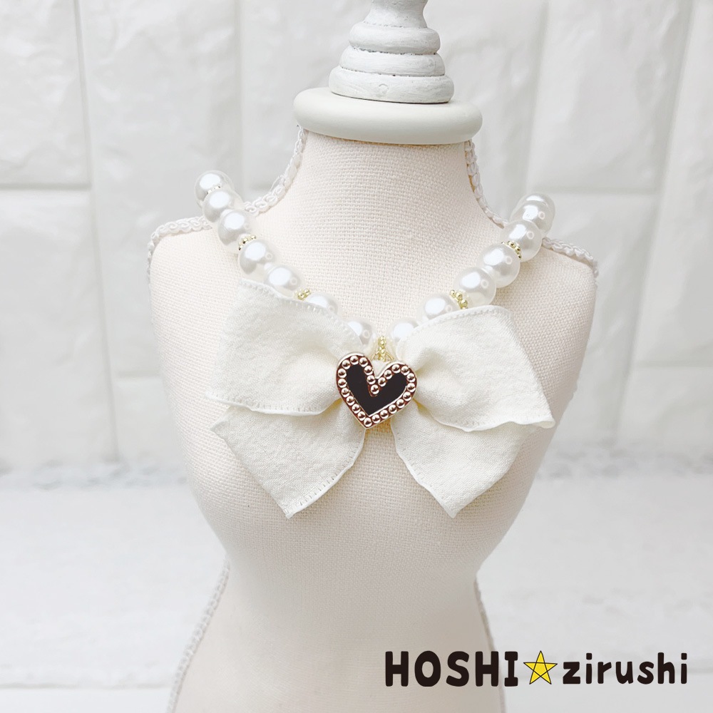 とびっきりパールネックレス（タイプ4）【20個入り】Pet choker Dog collar Pet ribbon Pet accessories pendant