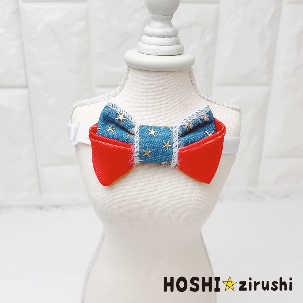 星柄デニムチョーカー【20個入り】 Pet choker Dog collar Pet ribbon Pet accessories
