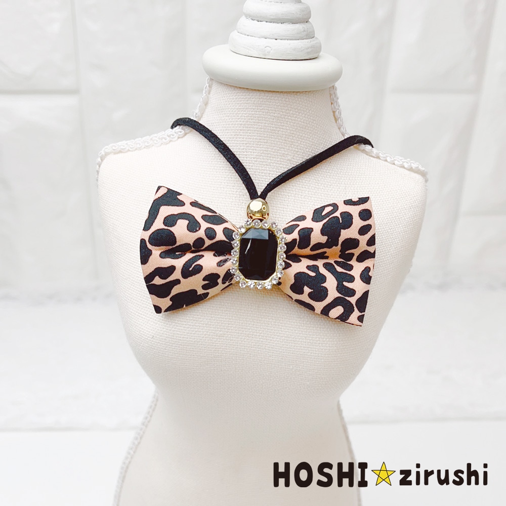 ゴージャスなヒョウ柄ペンダント【20個入り】 Pet choker Dog collar Pet ribbon Pet accessories pendant