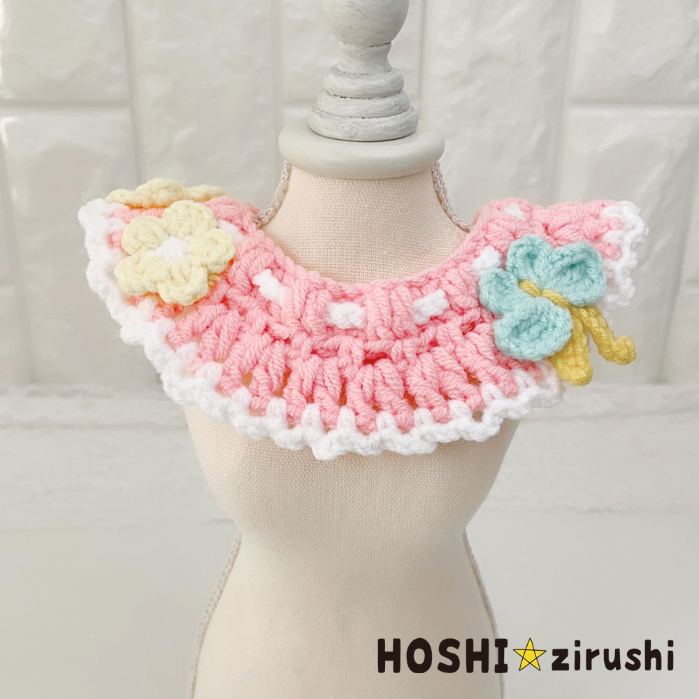 桜咲く春色ニットエプロン【10個入り】 Pet choker Dog collar Pet ribbon Pet accessories