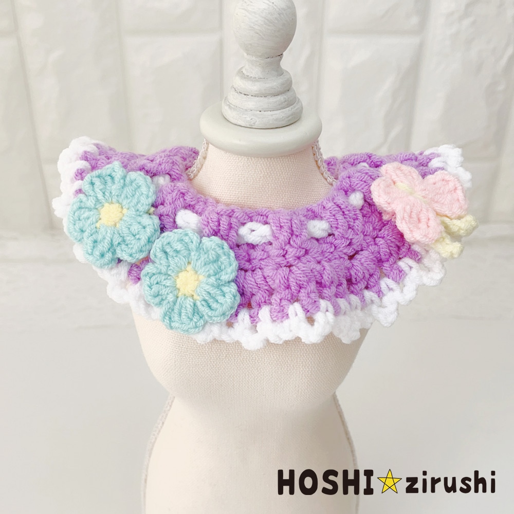 桜咲く春色ニットエプロン【10個入り】 Pet choker Dog collar Pet ribbon Pet accessories