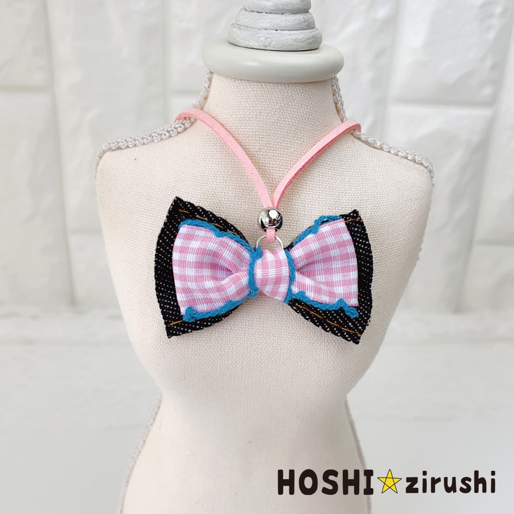 ポップギンガムペンダント【20個入り】 Pet choker Dog collar Pet ribbon Pet accessories pendant