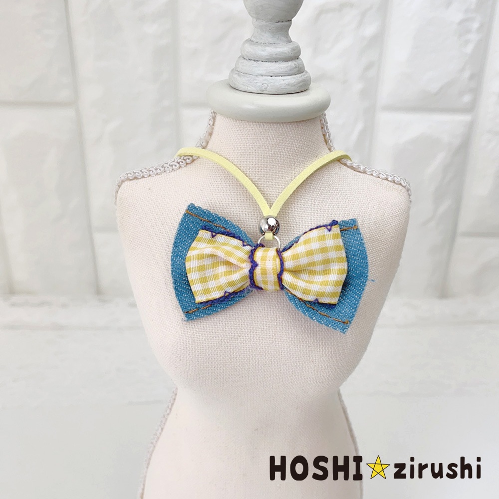 ポップギンガムペンダント【20個入り】 Pet choker Dog collar Pet ribbon Pet accessories pendant