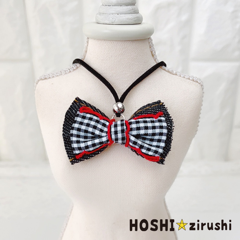 ポップギンガムペンダント【20個入り】 Pet choker Dog collar Pet ribbon Pet accessories pendant