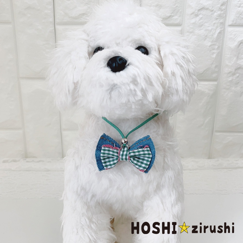 ポップギンガムペンダント【20個入り】 Pet choker Dog collar Pet ribbon Pet accessories pendant