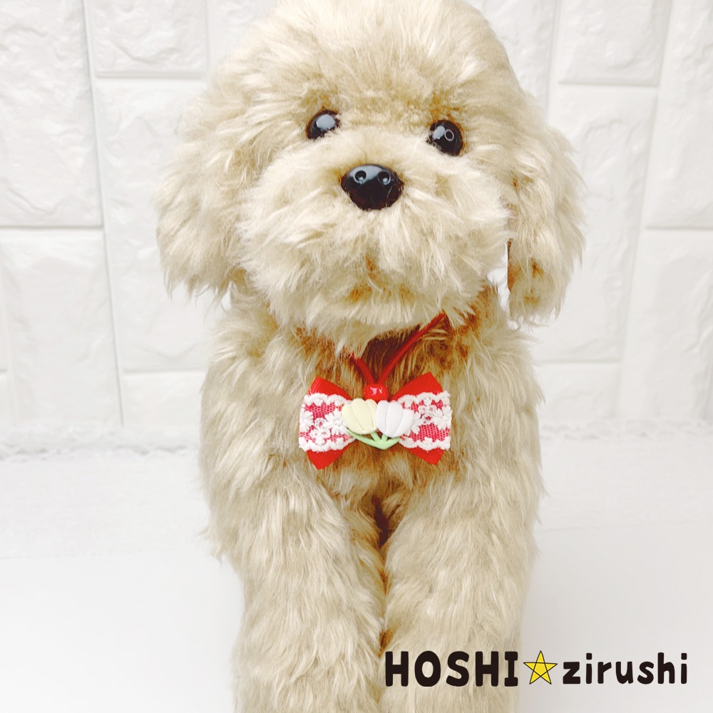 お花畑チューリップペンダント【20個入り】 Pet choker Dog collar Pet ribbon Pet accessories pendant