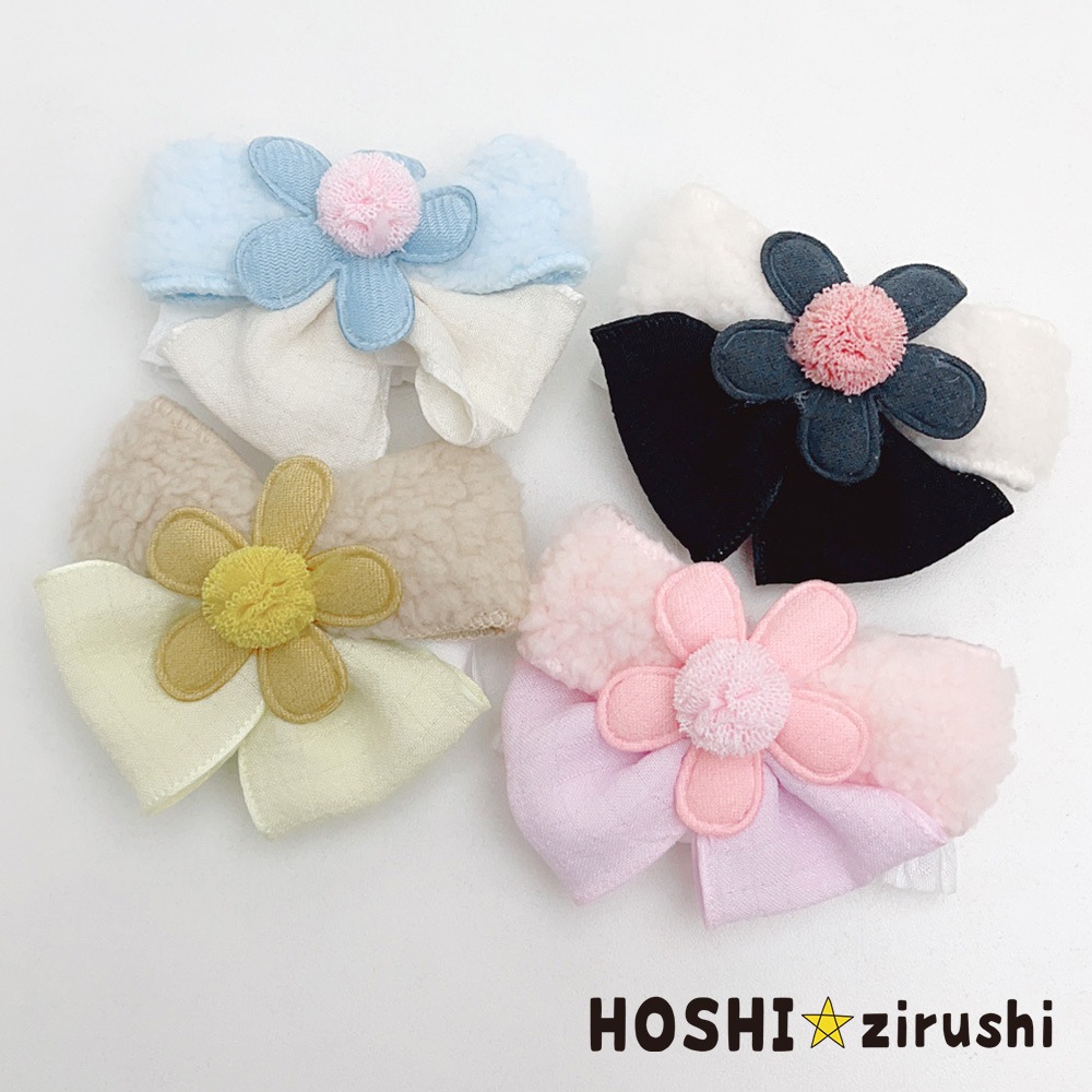 もこもこリボンのフラワーチョーカー【20個入り】 Pet choker Dog