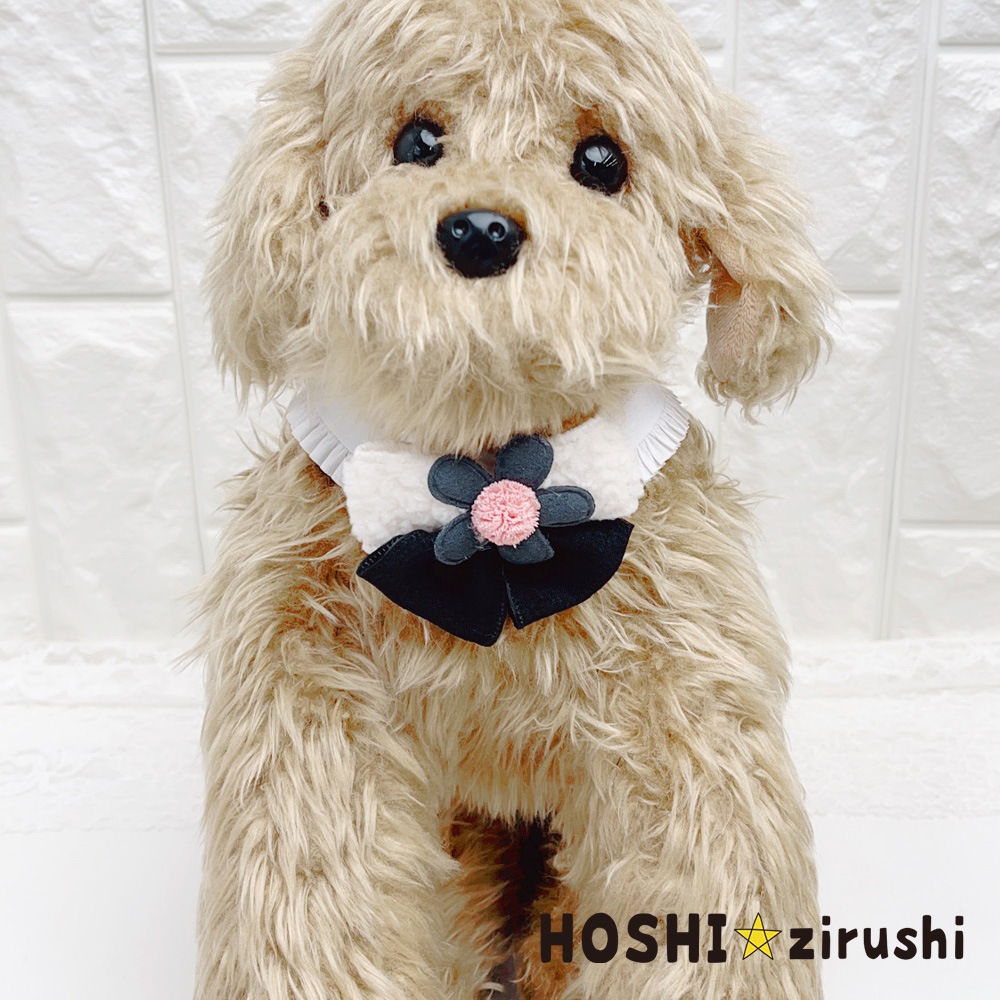 もこもこリボンのフラワーチョーカー【20個入り】 Pet choker Dog