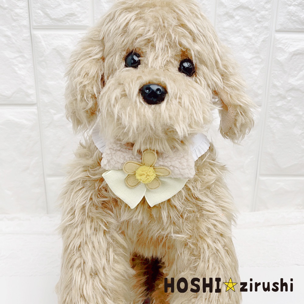 もこもこリボンのフラワーチョーカー【20個入り】 Pet choker Dog collar Pet ribbon Pet accessories