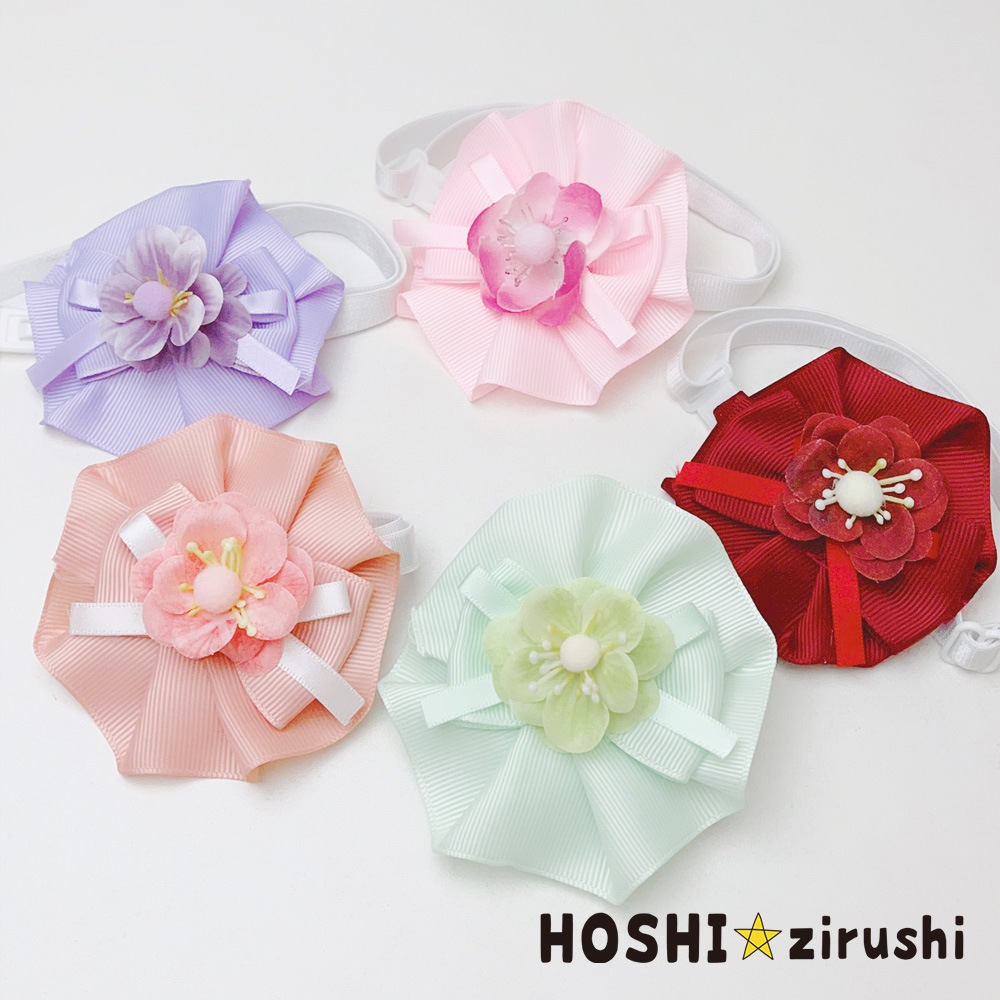 花てまりチョーカー【20個入り】 Pet choker Dog collar Pet ribbon