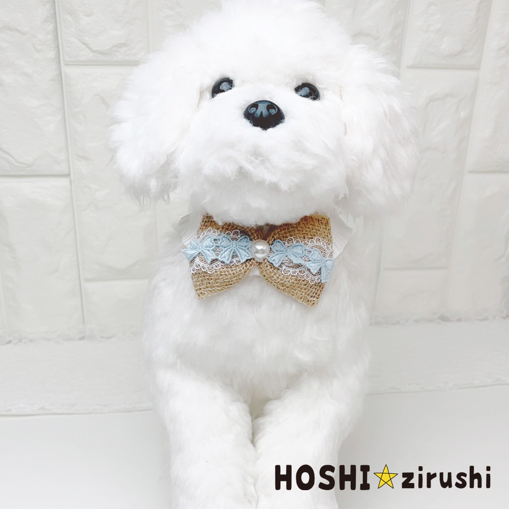 【019】 犬用チョーカー トリミングリボン お名前チューリップMIX 200個 ナチュラルレースリボンチョーカー【20個入り】 Pet choker Dog collar