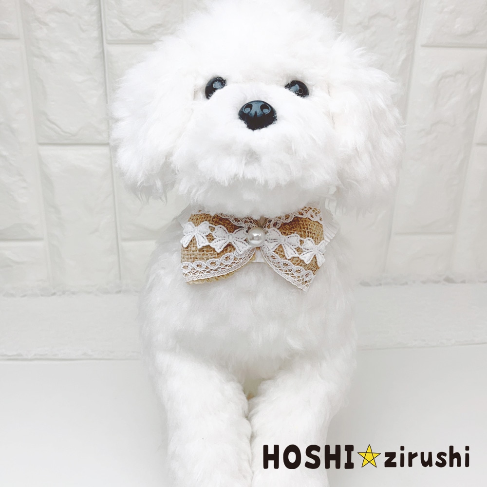 ナチュラルレースリボンチョーカー【20個入り】 Pet choker Dog collar