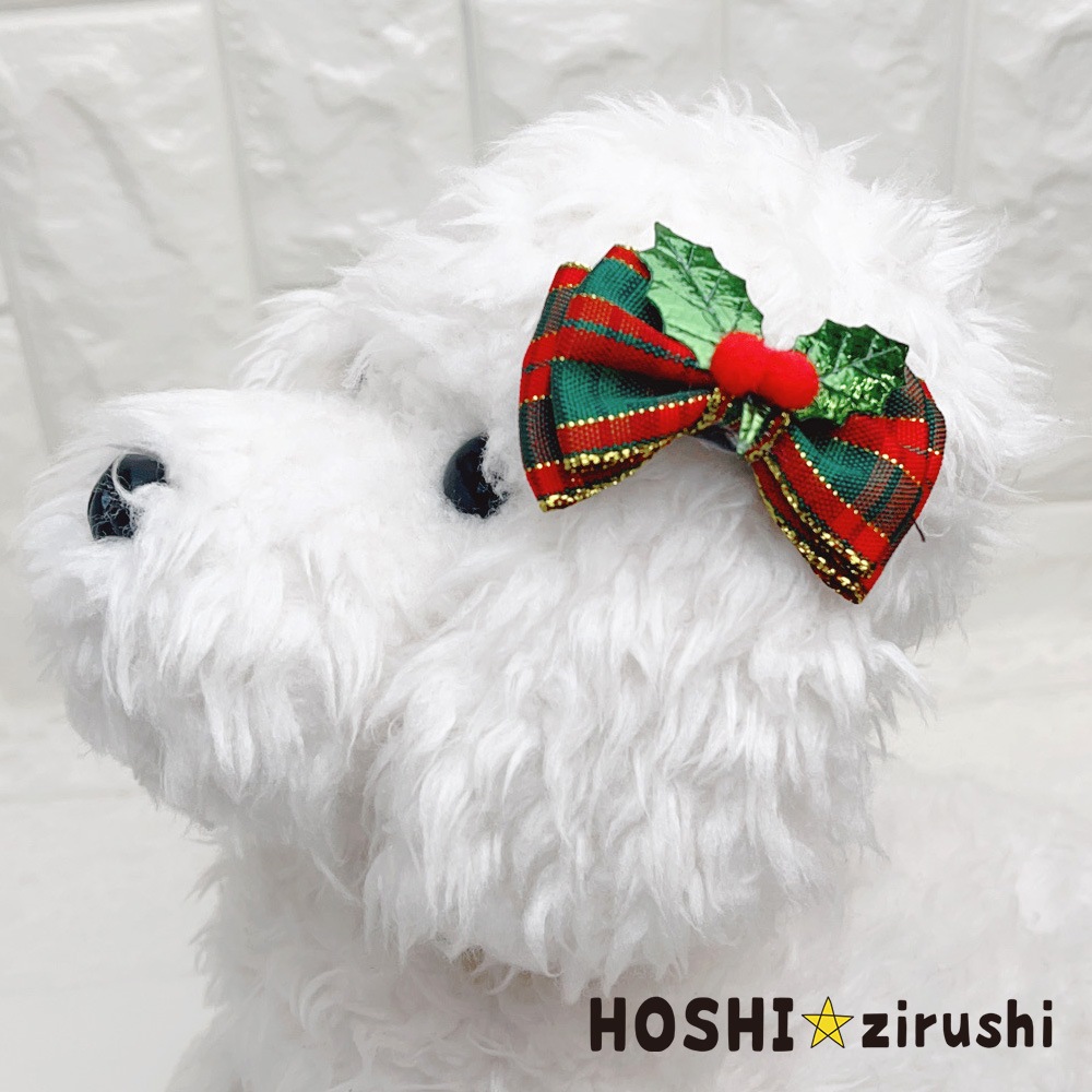 ペット用リボンクリスマス⑤ メリークリスマスリボン【20個入り】Pet choker Dog collar Pet