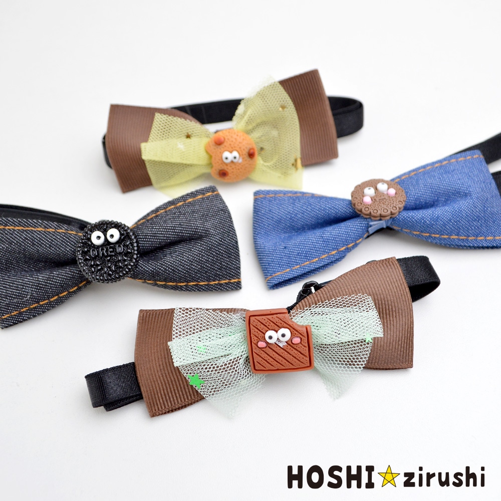クッキー付きシンプルリボンチョーカー【20個入り】 Pet choker