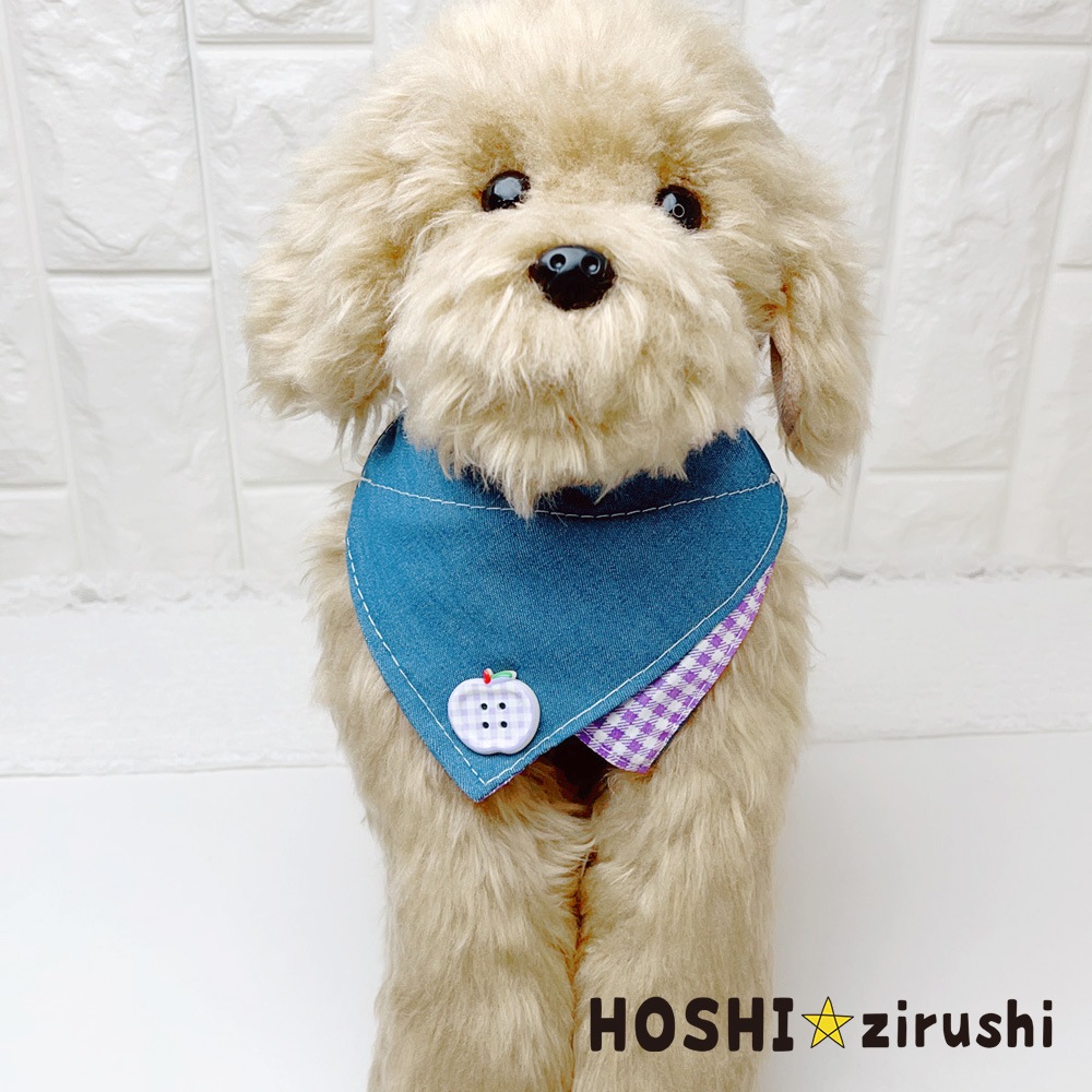 バンダナ風デニムエプロン【10個入り】　 Pet choker Dog collar Pet ribbon Pet accessories