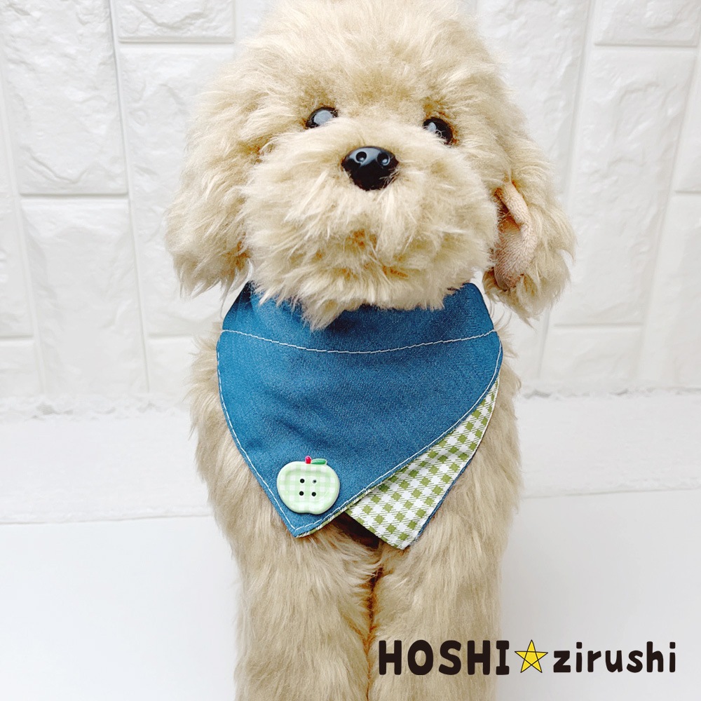 バンダナ風デニムエプロン【10個入り】　 Pet choker Dog collar Pet ribbon Pet accessories