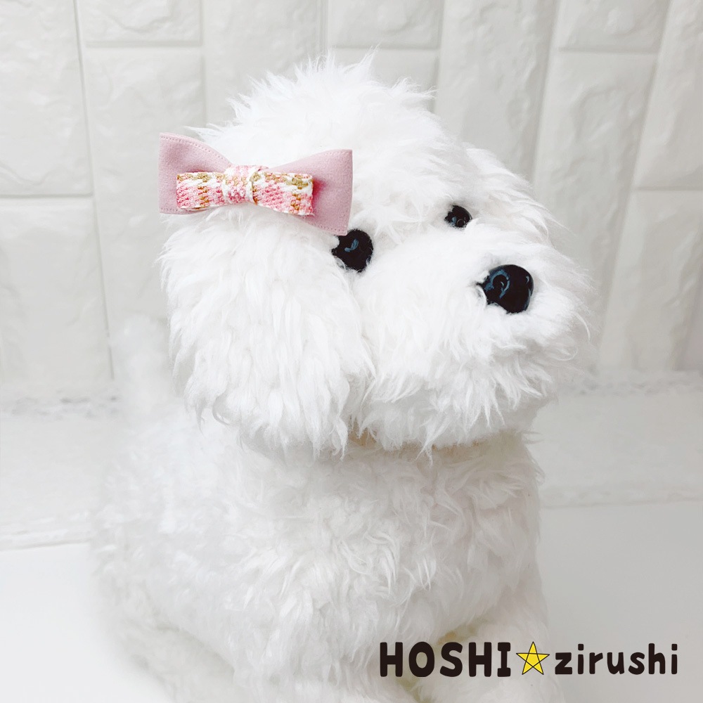 クラシカルツイードリボン【20個入り】Pet choker Dog collar Pet ribbon Pet accessories