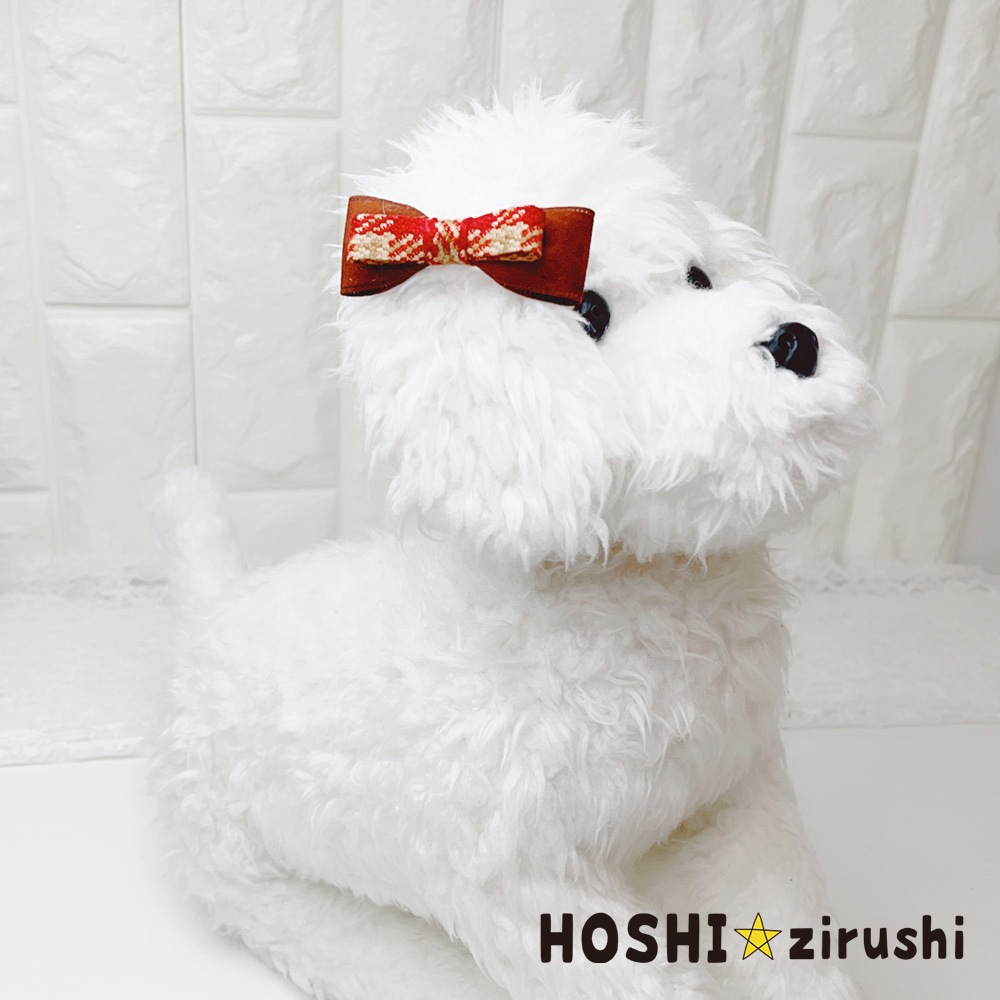 クラシカルツイードリボン【20個入り】Pet choker Dog collar Pet ribbon Pet accessories