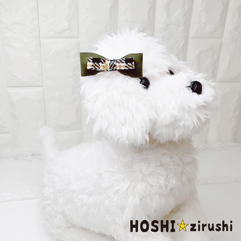 クラシカルツイードリボン【20個入り】Pet choker Dog collar Pet ribbon Pet accessories