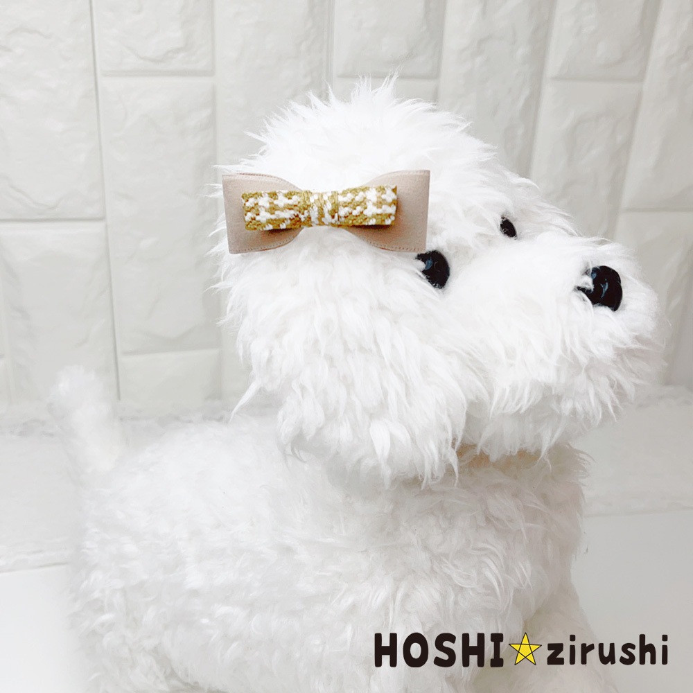 クラシカルツイードリボン【20個入り】Pet choker Dog collar Pet ribbon Pet accessories