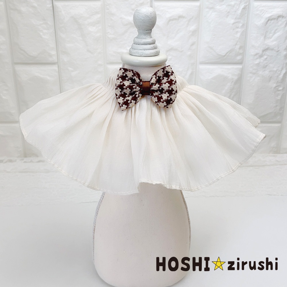 チェックリボンのナチュラル韓国風チョーカー 【20個入り】 Pet choker