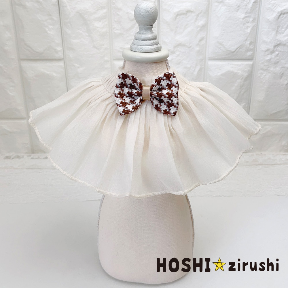 チェックリボンのナチュラル韓国風チョーカー 【20個入り】 Pet choker