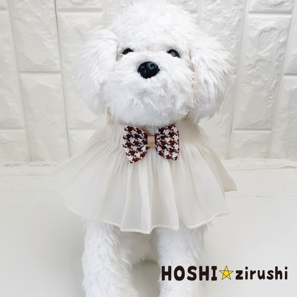 チェックリボンのナチュラル韓国風チョーカー 【20個入り】 Pet choker