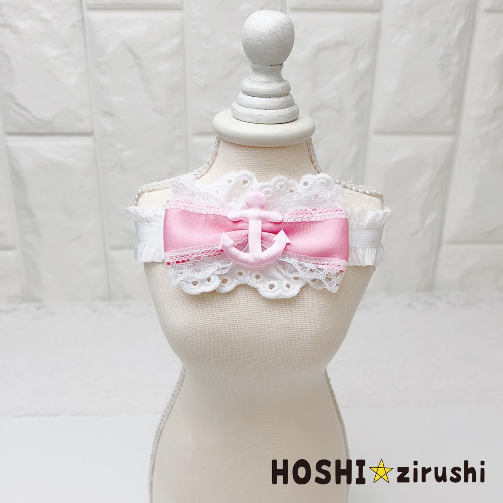 マリンアンカーリボンチョーカー【20個入り】 Pet choker Dog collar