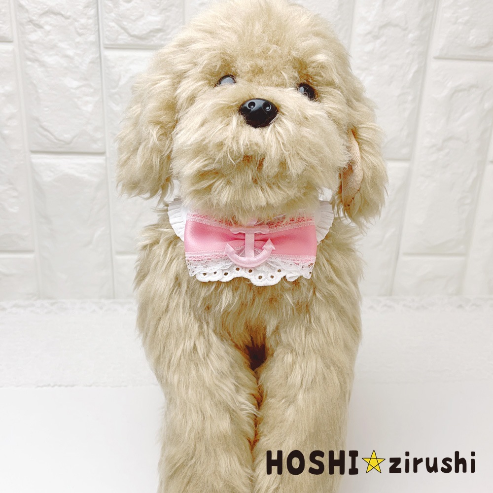 ぽむ①トリミングチョーカー マリンアンカーリボンチョーカー【20個入り】 Pet choker Dog collar