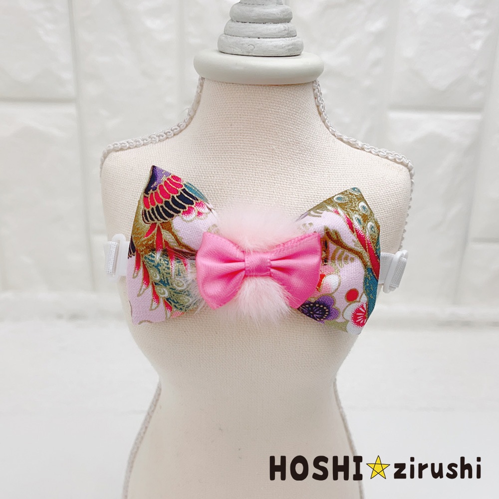 ファー付きお正月チョーカー【20個入り】 Pet choker Dog collar Pet