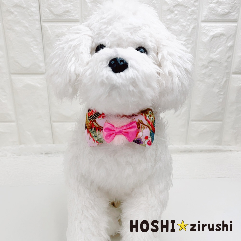 ファー付きお正月チョーカー【20個入り】 Pet choker Dog collar Pet