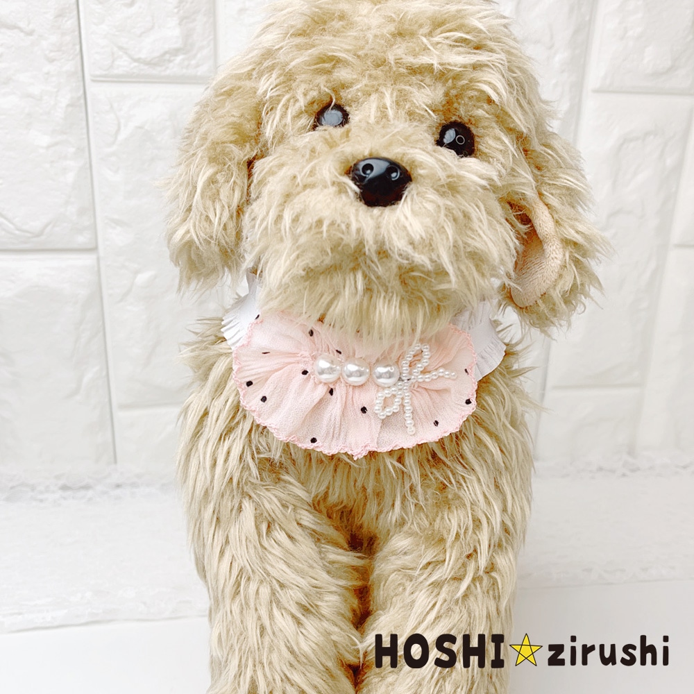 リボンもパールも可愛いチョーカー【20個入り】 Pet choker Dog collar