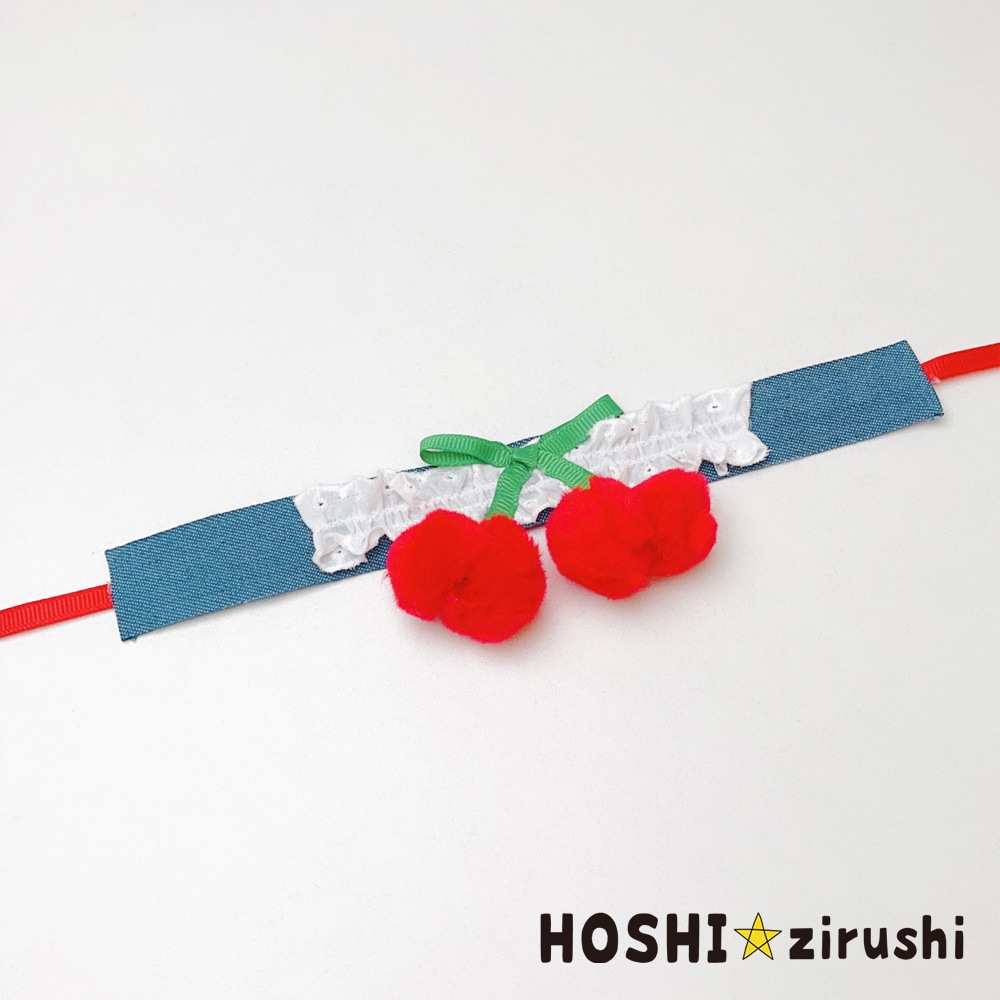さくらんぼの韓国風チョーカー【20個入り】 Pet choker Dog collar Pet