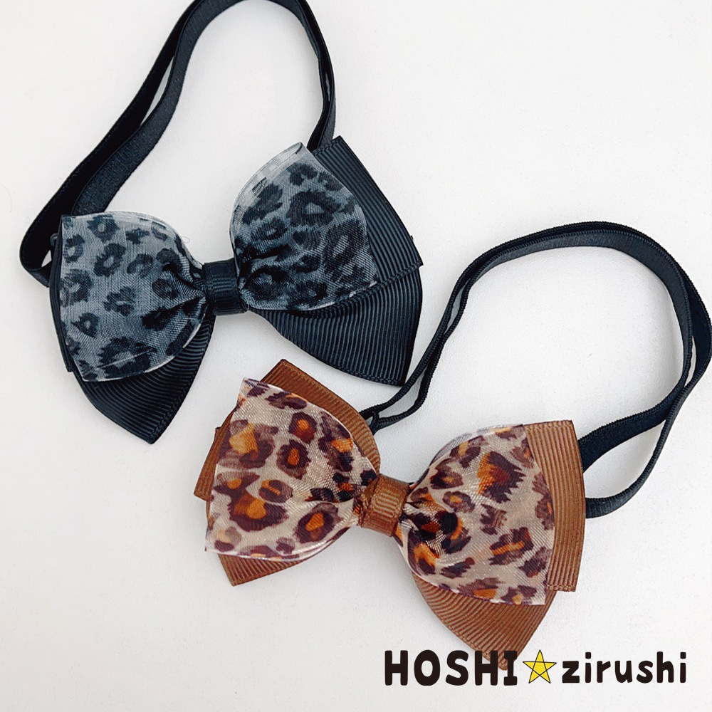 ヒョウ柄シンプルチョーカー【20個入り】 Pet choker Dog collar Pet ribbon Pet accessories